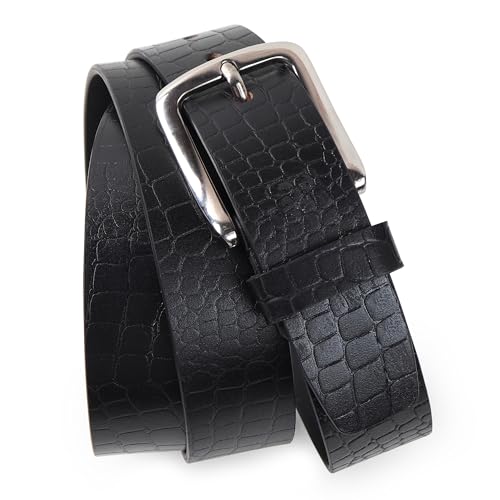 Image of Casual Genuine Leather Belt for Men's /Boys ideal for Jeans. Color - Brown /Tan ||CSBL-CROCO-BR||