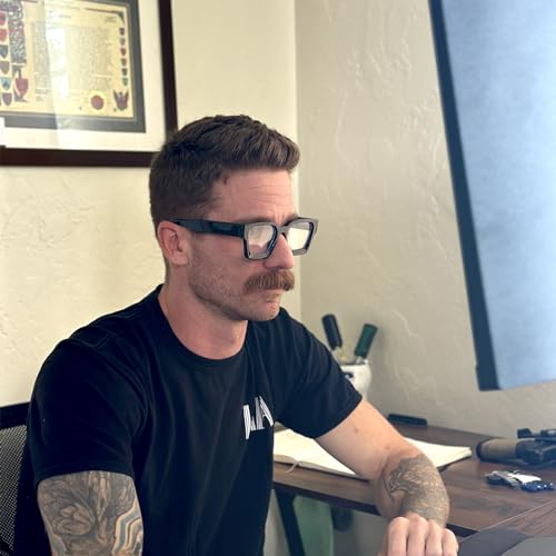 Image of Braylenz Square Thick Frame Blue Light Glasses for Men Women Fashion Clear Computer Eyeglasses