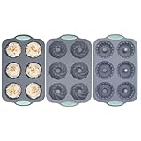 Ice Mold, Wreath Design Non-Stick Block Maker Set, 3 Piece Ice Tray for Kitchen Drinks Beverage, Cocktail, Chocolate, Soap, Pastry, Diy Bakery, Holiday, and Christmas Crafting Accessory