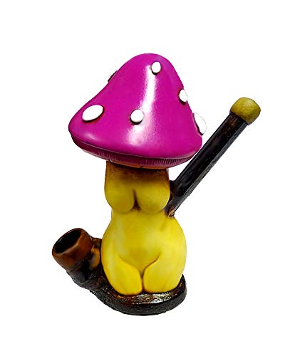 Sexy Pink Mushroom Smoking Pipe - Tobacco Smoker - Bowl - Handmade Collectibles