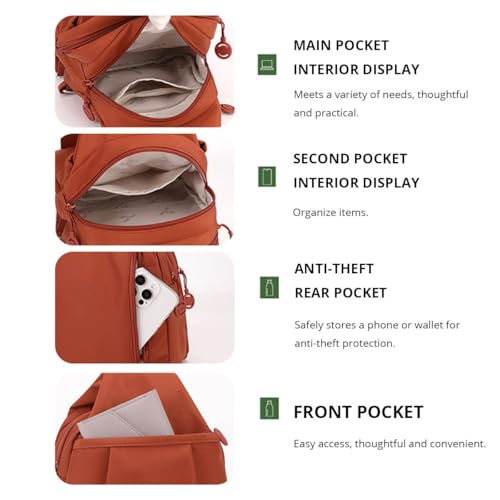 Waterproof 2-Way Commuter Bag, Waterproof Oxford Large Capacity Convertible Shoulder Bag, Crossbody Bags for Women Travel4