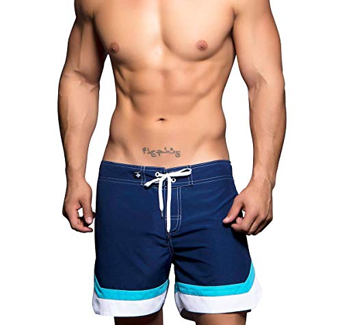 Andrew Christian Evolution Swim 7454 - Bañador para hombre, color azul azul...