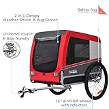 Tiggo VS Pets L Hundeanhänger groß Fahrradanhänger ca. 250L Volumen für mittelgroße und große Hunde bis 35 kg, Klappbar