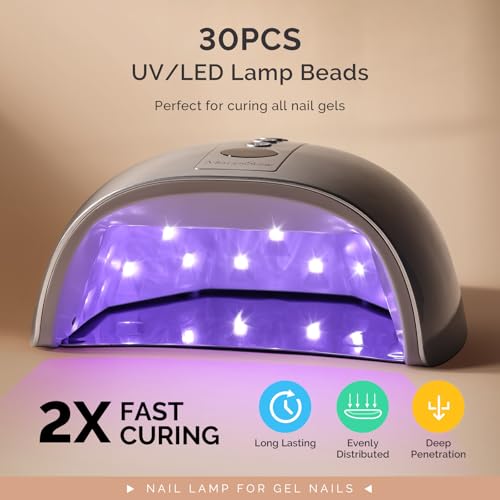 Image of MelodySusie Full-Hand Cordless UV LED Nail Lamp P-Plus30GT with Metal Base