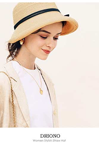 Sombrero de paja para mujer estilo verano playa miniatura 6
