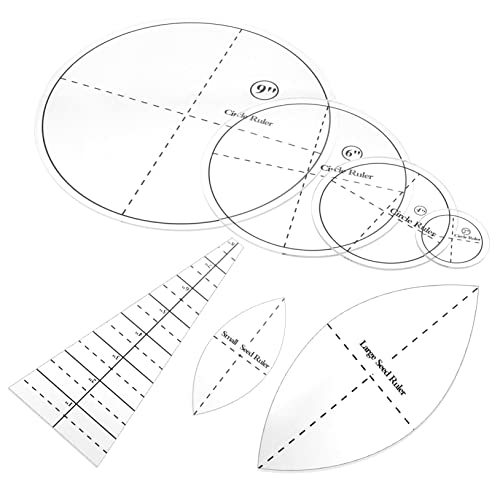 Veemoon 1Set Quilting Templates for DIY Sewing Durable and Easy to Use Patchwork Aid for Table Flags and Crafting for Machine Quilting and Embroidery