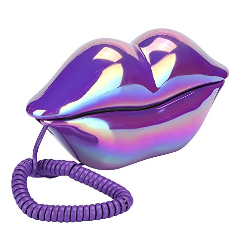Tosuny-Lips-Landline-Telephone-Purple-Lips-Telephone-Electroplate-Desktop-Landline-Phone-Cute-Lip-Shape-Telephone-for-Home-Office