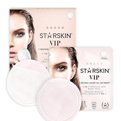 STARSKIN Mascarilla Facial 7 Segundos, Almohadillas Exfoliantes Coreanas 7 en 1, Tónico Hidratante para Todo Tipo de Piel, Cuidado de Poros con Raíz de Kudzu, 18 Unidades
