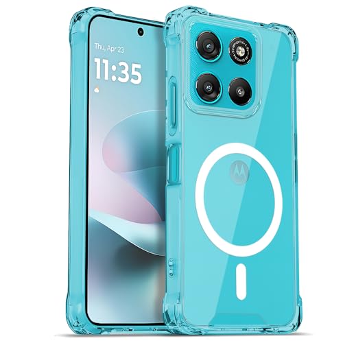 Image of AESTMO Clear Back Cover for Motorola Moto G67 Power / G57 Power 5G | 360 Protection | Transparent Back Cover (PC + TPU, Compatible with MagSafe Accessories, Transparent Bumper)
