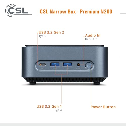 Mini PC CSL Narrow Box Premium 8Go 4000 Go .2 SSD Win11Pro - vue 4