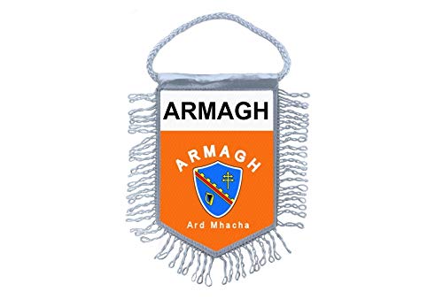 Akachafactory Mini banner flag pennant window mirror cars country banner armagh