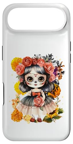 Dia de Los Muertos Muneca Doll Floral Catrina Mexicana X}zP[X iPhone Air p