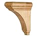 Transitional Corbel with Bullnose Cap and Cove Design 3" x 6-1/2" x 8" - Rubberwood