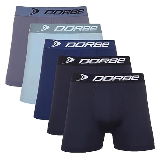 Kit 5 Cuecas Boxer Plus Size Microfibra Dorbe Não Enrola Original Masculina Cueca Box Plu Masculino Adulto Lisa Confortável (BR, Alfa, 5G, Plus Size, Neutro Sem Branco)