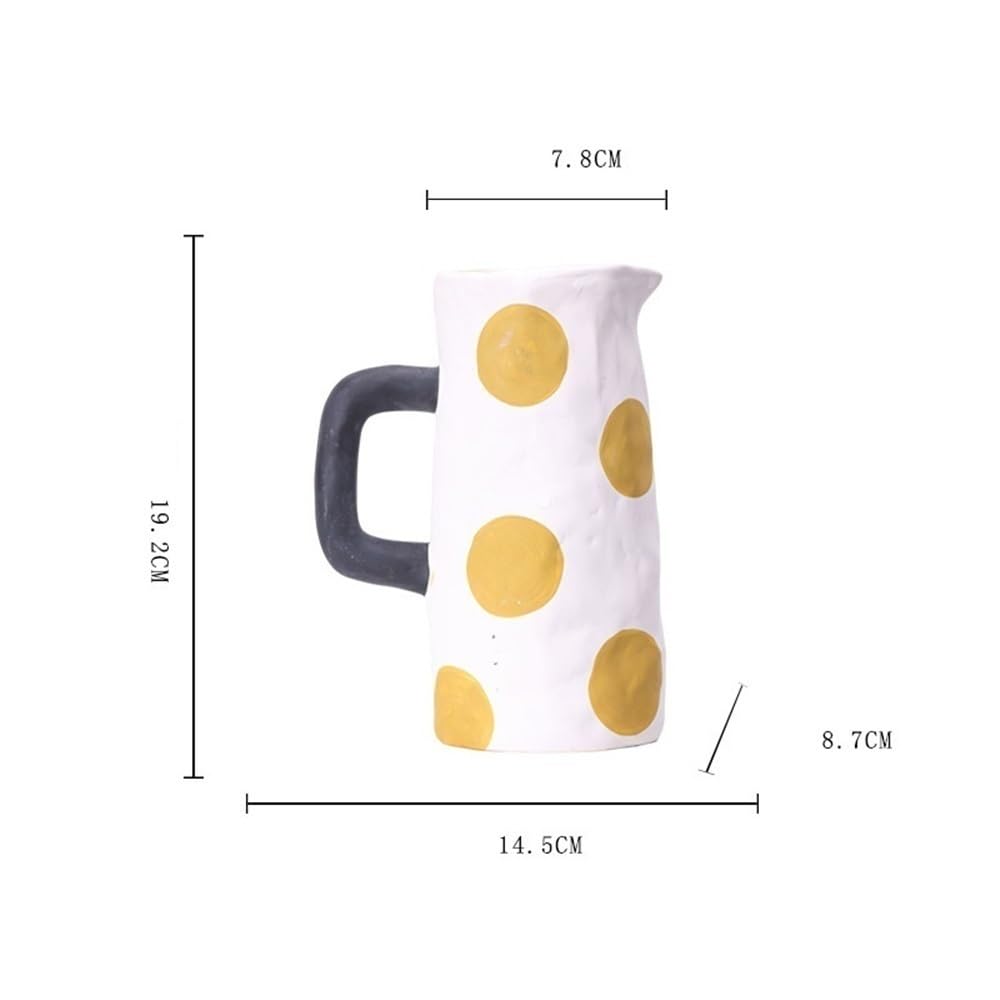 Vaso Di Fiori Vaso in ceramica dipinto, semplice arredamento for hotel, forma di bollitore, composizione floreale