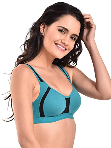Image of INNER TOUCH Women's Poly Lycra Non-Padded Full Coverage Sports Bra (Pack of 3)