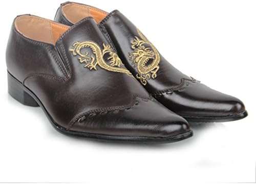 Choudory zapatos italianos con bordado de dragón para hombre, mocasines de  cuero hechos a mano, para fiesta de boda, planos con punta de Dios de  metal, talla 12, 2017|flats men|flats shoesflats shoes