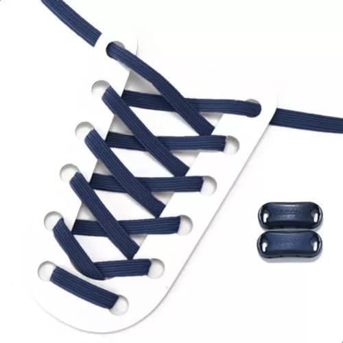 Cadarço Elástico para Tênis com Fecho ABS- QH Shopp (Azul escuro)