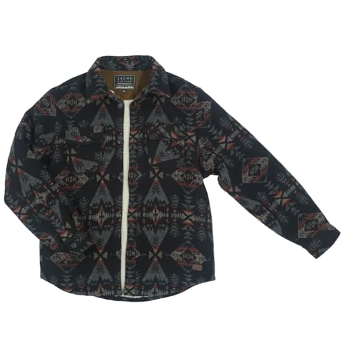 Image of Jachs Men's Wool Blend Sherpa Lined Flannel Shirt Jacket