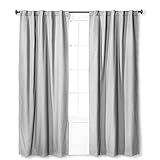 Pillowfort, Twill Light-Blocking Curtain Panel, Solid Gray, 42' x 84'