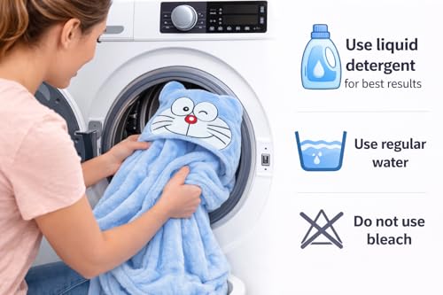 Image of First KickFirst Kick New Born Baby Blanket Pack of Super Soft Bathrobe Wrapper Bath Towel for Boys, Girls, Babies (Sky Blue Smiley, Length 82 cm x Width 82 cm, 0-12 Months)