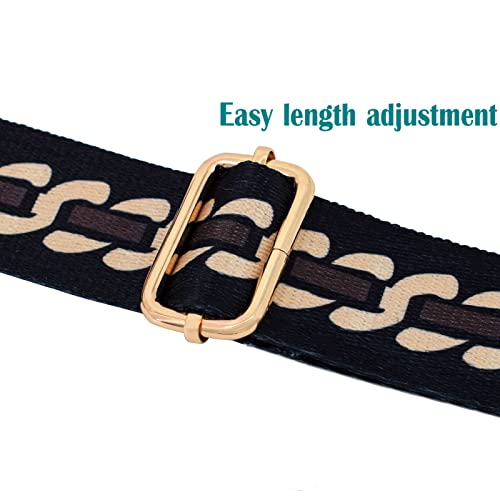 Image of Shoulder strap Crossbody should strap Replacement metal swivel hook shoulder strap Guitar strap for Crossbody Bag /luggag, Alternant S, 1.5 inch(3.8cm width)