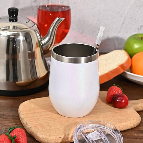 Joymaking Reusable Coffee Cup, Double Walled -Insulated Travel Mug Vacuum Stainless Steel Wine Tumbler with Spill Proof Lid - Image 3