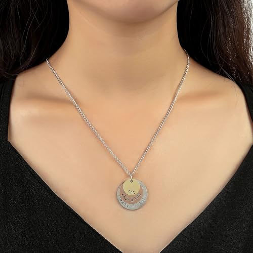 Image of HANRESHE Gift Necklace Not Throwing Away My Shot Necklace Rise Up Tri-Layer Broadway Musical Pendants Jewelry Gift