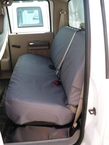 Durafit Seat Covers Waterproof Made to fit -2008-2010 Ford F250-F550 Double Cab Truck Solid Bench Seats. Front and Back Bench Seats in Gray Waterproof Endura.