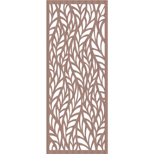 Image of Ortonville Decorative Pierced Fretwork Wood Wall Panels, 35 3 /8 inchW x 89 3 /8 inchH x 3 /8 inchT, Walnut