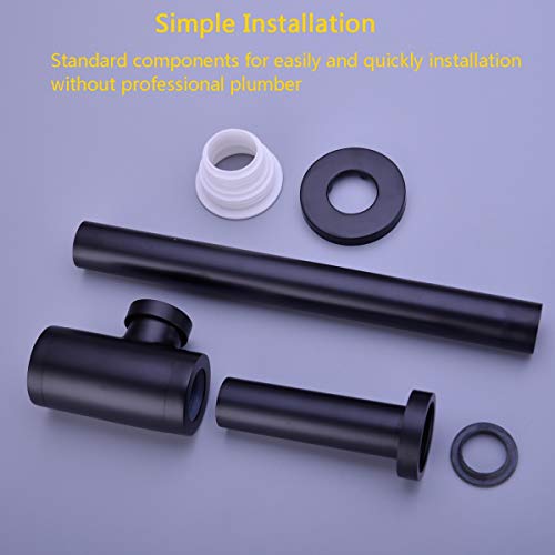 TRUSTMI Bottle P Trap Brass Round 1 1/4 Inch Decorative PTrap