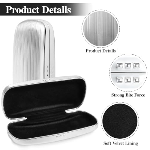 Image of Hifot Metal Eyeglass Case Hard Shell, Aluminum Spectacles Box Sunglasses Case for Men Women, Reading Glasses Holder