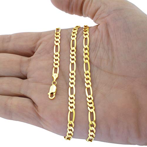 Nuragold 10k Yellow Gold 5.5mm Figaro Chain Link Bracelet, Mens Womens Jewelry Lobster Clasp 7" 7.5" 8" 8.5" 9" - Image 6