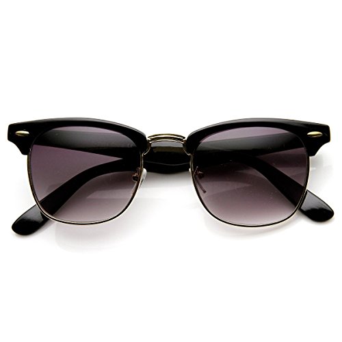 Image of zeroUV Half Frame Semi-Rimless Horn Rimmed Sunglasses