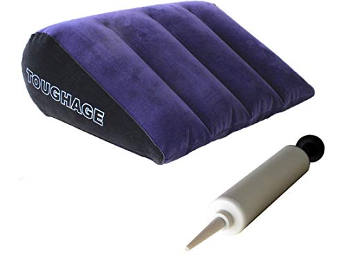 SUKITI Inflatable Triangle Body Pillow Lumbar Pillow Yoga Pillow Bed Rest Pillow Travel Pillow Furniture Wedge Pillow