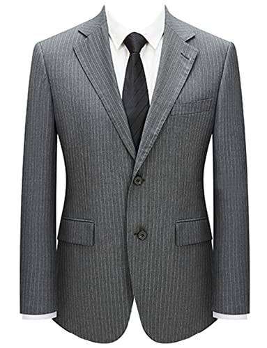 Costume à rayures homme blazer deux boutons marié élégant
