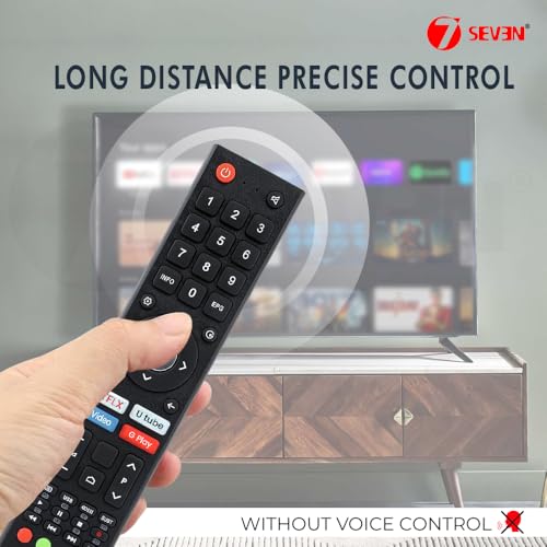 7SEVEN® Compatible with Nokia Tv Remote Control Suitable for Smart Android UHD HD Television 32HDADNVVEE 40FHDADNVVEE 43FHDADNVVEE 43UHDADNVVGE 50UHDADNVVGE 55UHDADNVVGE Models 6