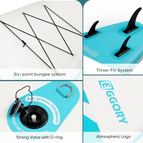 Image of Inflatable Paddle Board,Paddle Boards | Stable Design with Non-Slip Comfort Deck, Portable Travel Paddle Board