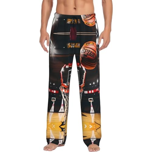 Pantalon de pyjama homme basket-ball EdWal noir S avec poches