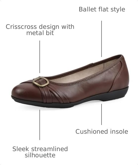 Image of Cliffs by White Mountain Women's Cushioned Calming Ballet Flat