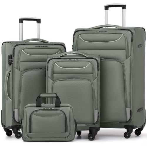 Best Soft Luggage for International Travel: What Actually Holds Up Out There 2 Coolife Luggage 4 Piece Set Suitcase Spinner TSA Lock Softshell lightweight (gray)