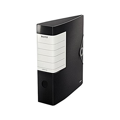 LEITZ Lot de 3 Classeurs Solide, 180 degrés, 82 mm, noir
