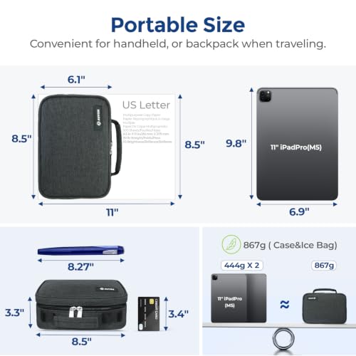 Image of AUVON Large Insulin Cooler Travel Case, 4x160g for Longer Cooling Effect