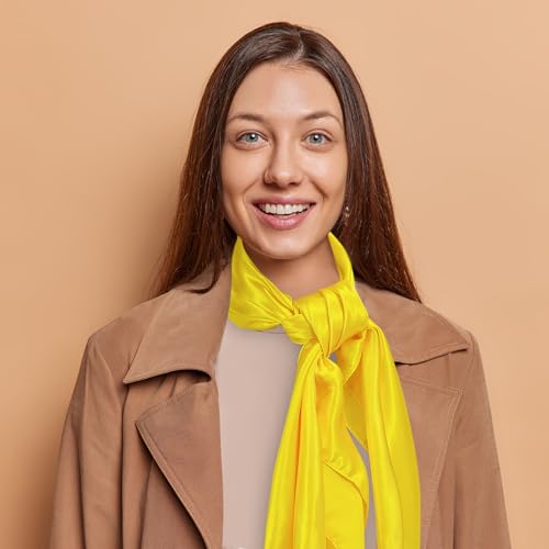 PATIKIL Satin Head Scarf, Large Square Scarf Silk Feeling Hair Bandanas Sleeping Head Wrapping Scarves4