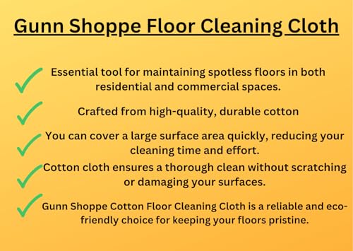 Image of 24X24 Inch Large Cotton Floor Cleaning Cloth /Pocha [Set Of 4 Pcs.] Super Absorber Thick Stuf Cotton, Dry & Wet Reusable 400GSM Domestic Size Easy To Use By Hands (24X24 Inch.), Off-White