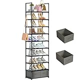 OYREL Shoe Rack, Sturdy Metal Shoe Rack Organizer,Narrow Shoe Rack,Shoe Racks for Closets,Shoes Rack