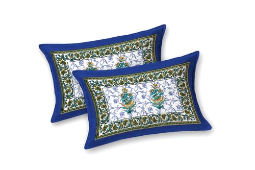 Image of Queenie Cotton 144 TC Premium Cotton Bedsheet for Double Bed with 2 Pillow Covers