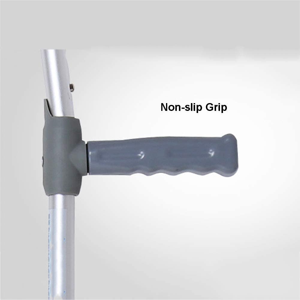 ALEjon Stampelle per avambraccio Stampella per avambraccio Regolabile in Alluminio Regolabile 930-123 mm Maniglia per Altezza da Terra Supporto per Camminata Leggero Stampella per Braccio Leggera