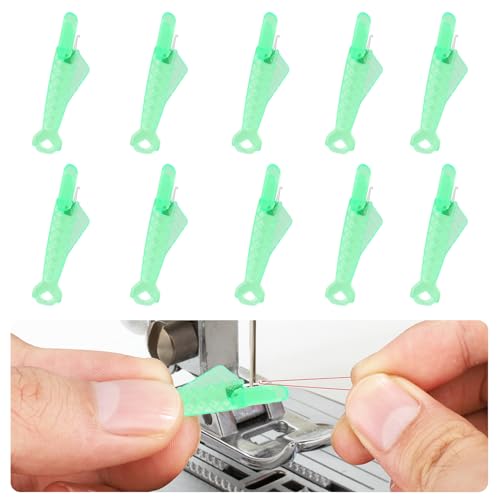 10 Uds Enhebrador de Agujas para Máquina de Coser con Boca de Pez,...
