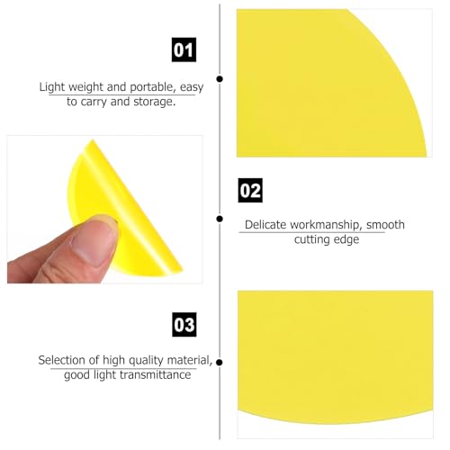 Image of 10pcs Sunset Lamp Film Color Correction Sheets Translucent Tint Film for Photography Lighting, Yellow 66mm Light Colour Filter for Photo and Video Equipment